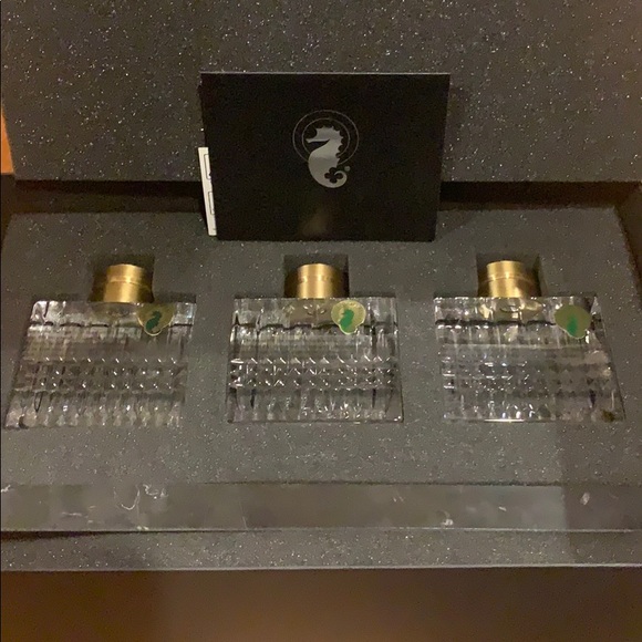 Lismore Diamond Candlestick Set/3 w/ Marble Base - Picture 5 of 8